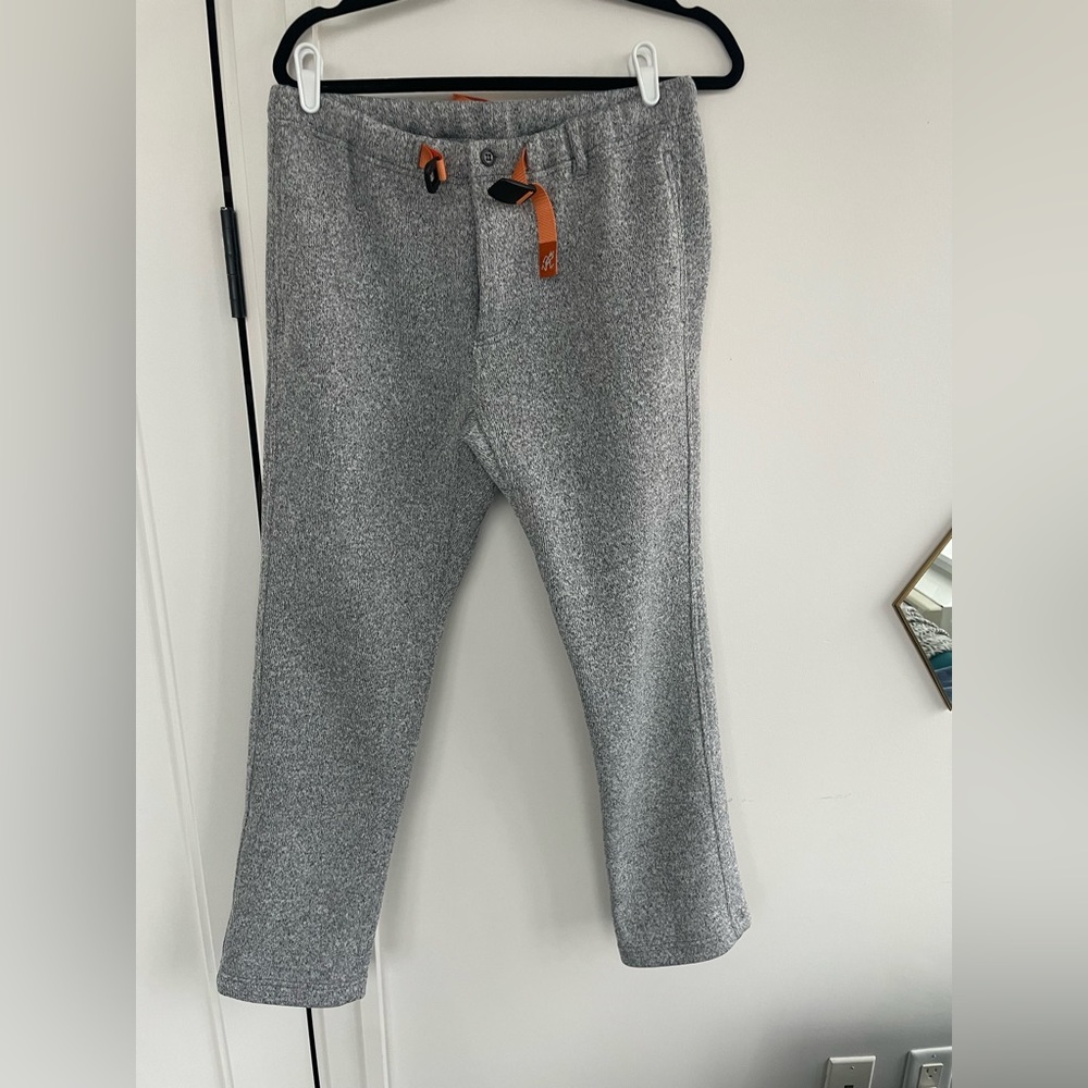 Gramicci x Beams Grey Woven Pants with Orange Belt Sz Medium